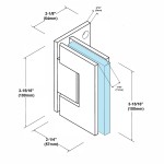 CV1E344, Adjustable Wall Mount Offset Back Plate Hinge for Shower Door